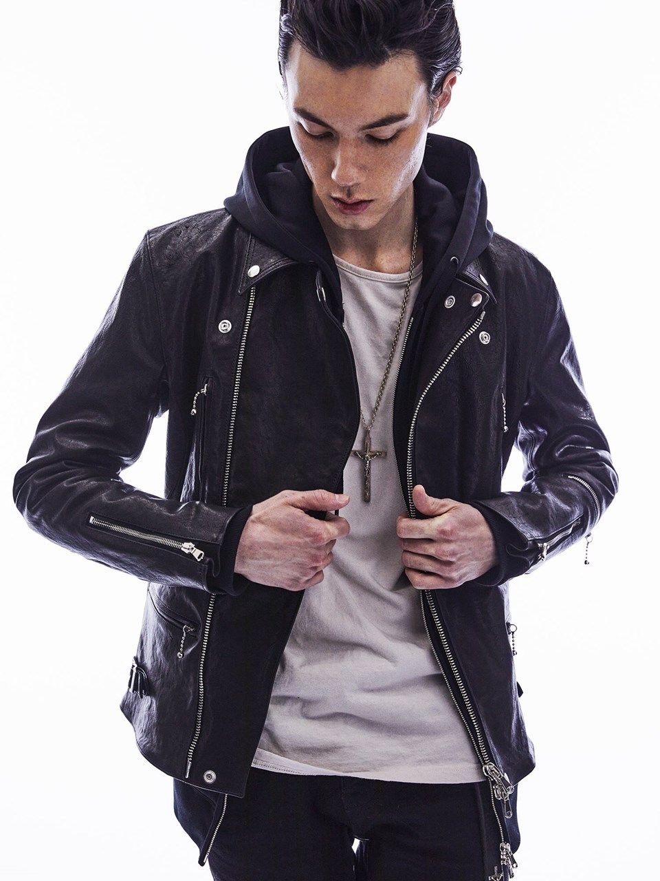 コーデュラ 裏フリース ジップアップ フーディー /  Zipup Hoodie  / ブラック 【STRUM】