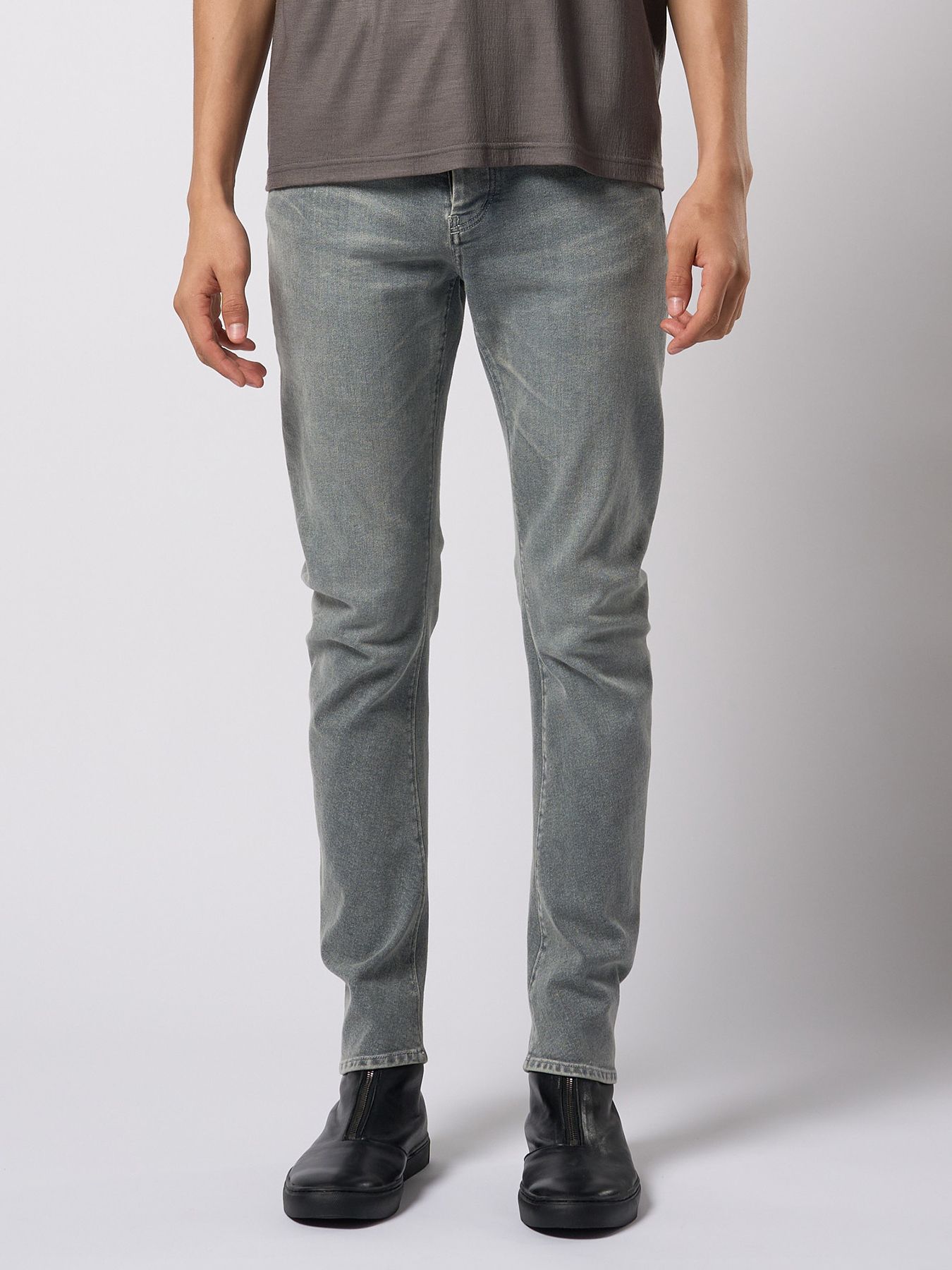 【予約品 9月23日(火) 締切】slim banana denim / スリムバナナデニム / アイスグレー