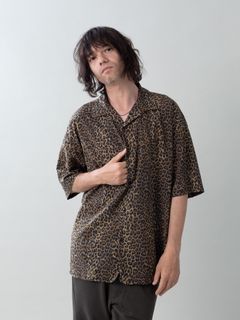 【予約品 5月6日(水) 締切】LEO-SHIRTS / レオパード柄シャツ / ベージュ系