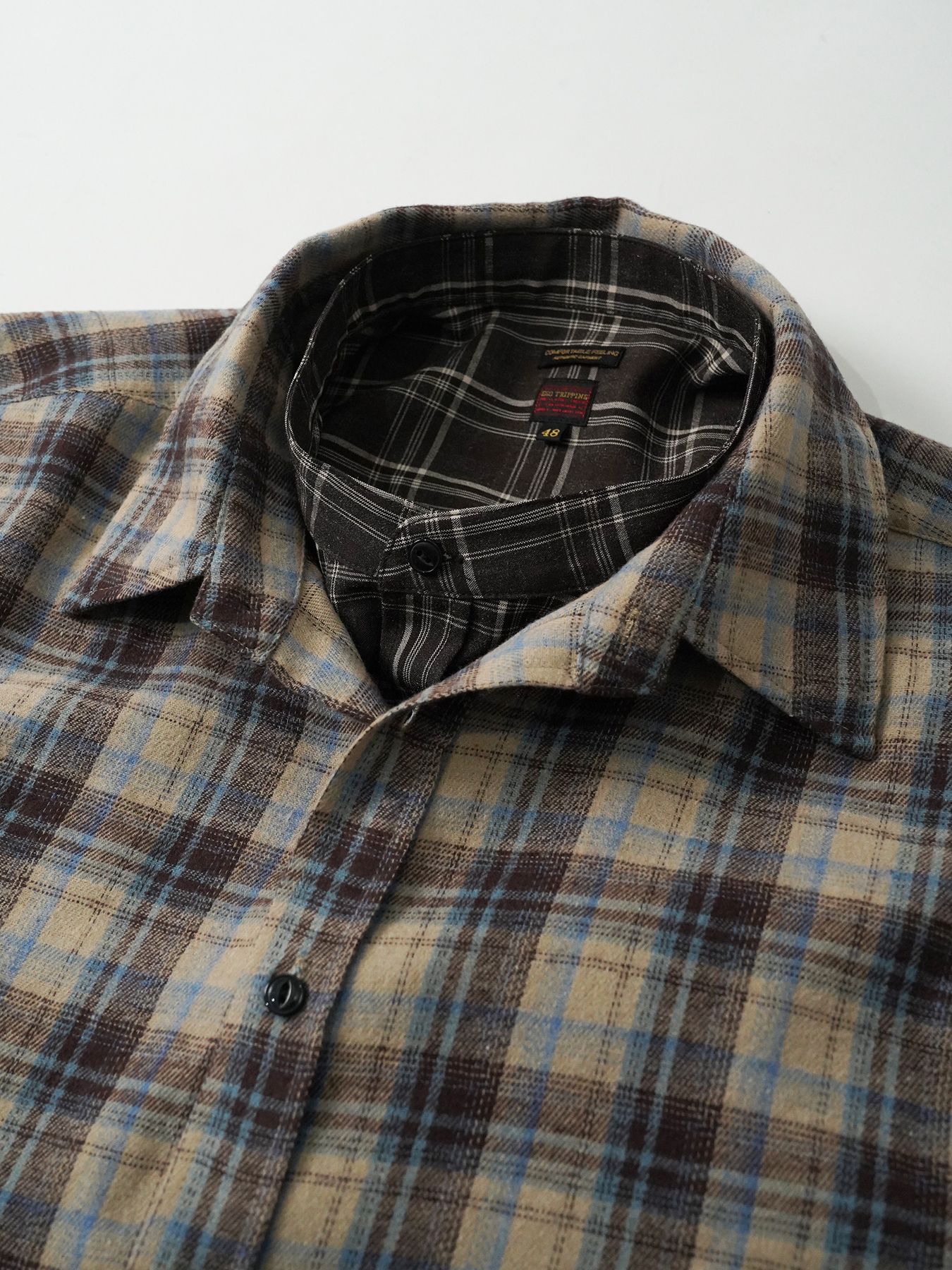 【予約品 5月27日(水) 締切】DOUBLE-SHIRTS / レイヤードシャツ / サックス系