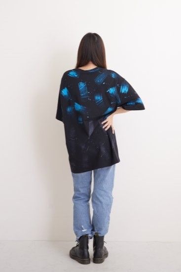 BRUSH DYE EAGLE T-SHIRTS/ ブルー 【BOY LONDON】