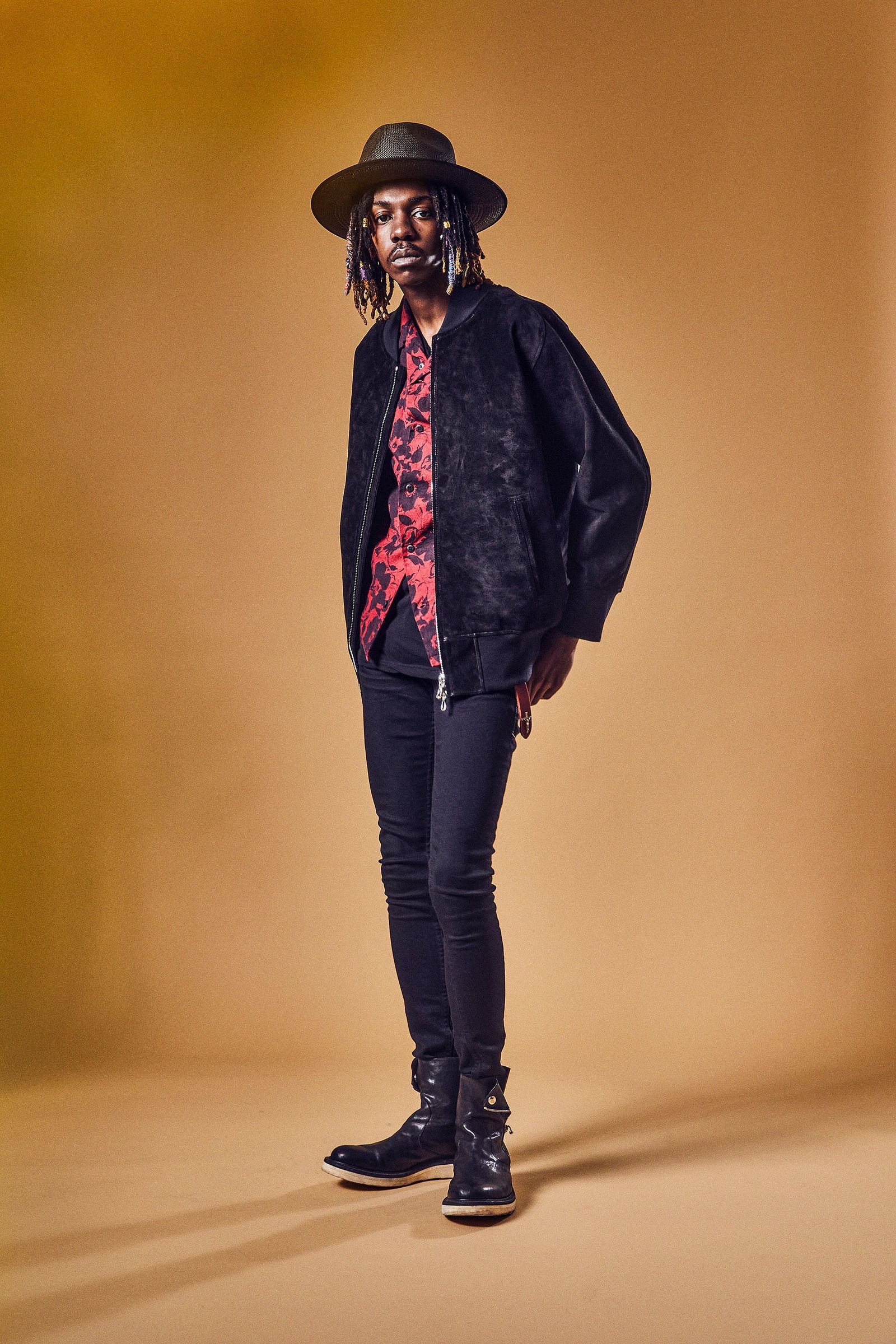SKINNY JOHN 11oz Organic Cotton Stretch Denim Skinny Jeans / ブラック 【STRUM】