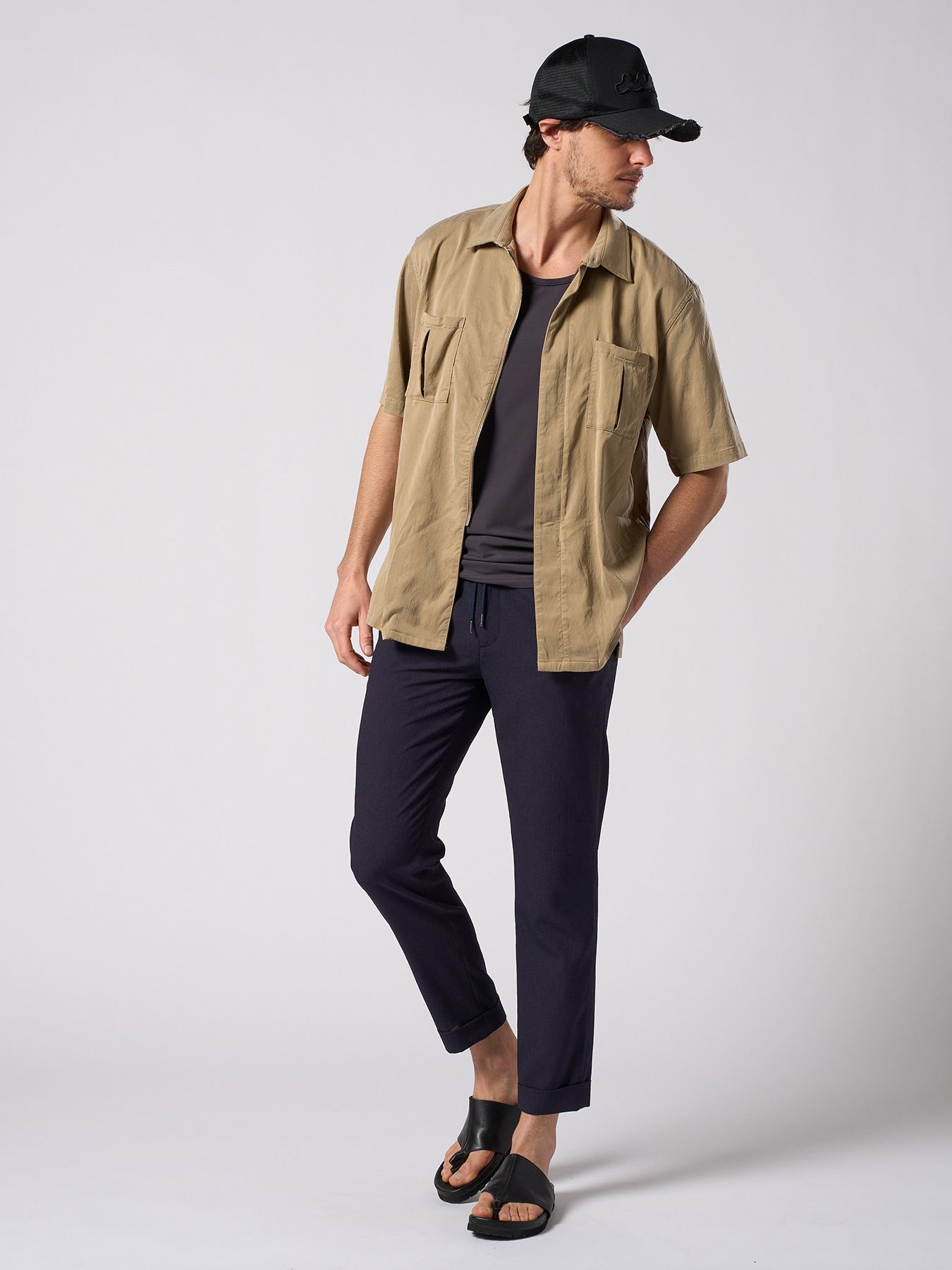 【予約品 1月25日(日) 締切】cool tank top / クールタンクトップ / チャコール