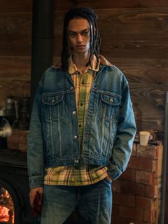 【予約品 3月9日(月) 18:00 締切】VIN/DEN/JK USED/BASIC / USED加工 ヴィンテージ デニム ジャケット / ブルー