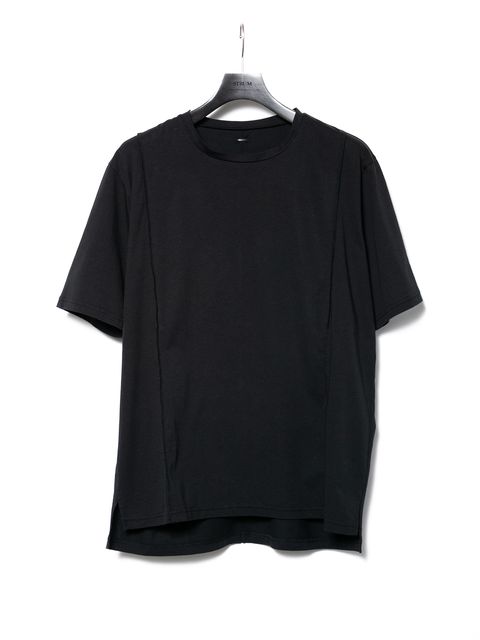 【予約品 10月13日(月) 締切】72/T Organic Cotton High Twisted Single Jersey Oversize Crew Neck T-shirt / 72/T オーガニックコットン 強撚 天竺 オーバーサイズ クルーネック Tシャツ / ブラック