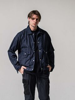 【予約品 11月16日(日) 締切】LDENIM AG FLIGHT JK / ライトデニム ミリタリージャケット / インディゴワンウォッシュ