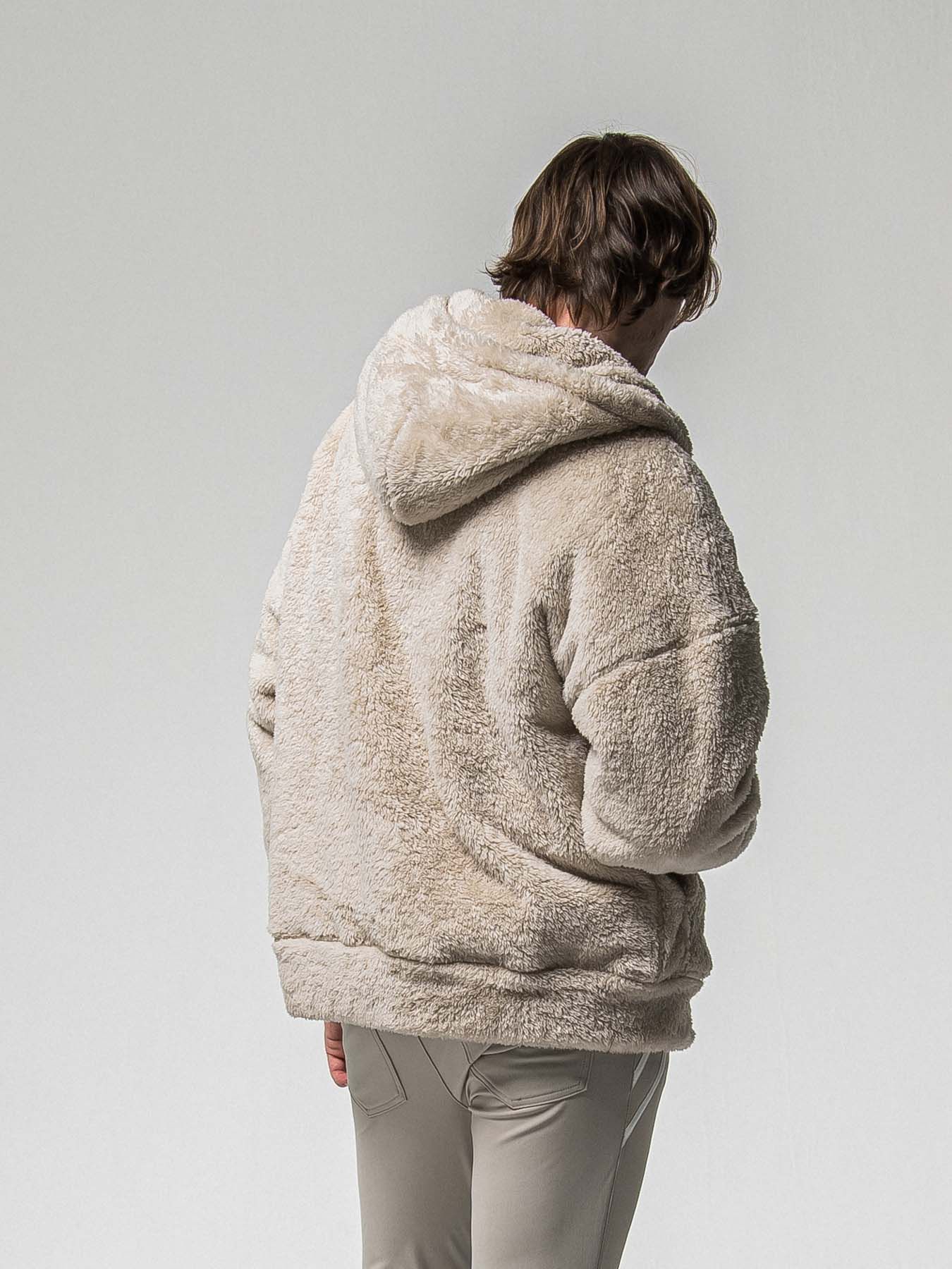 【予約品 】BOA ZIP LOOSE HOODIE / ボア ジップ ルーズフーディ / ブラウン