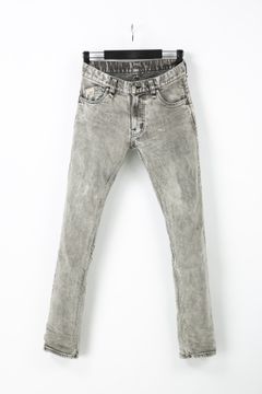 【予約品】 11oz オーガニックコットン ストレッチデニム タイトストレート ケミカルエコブリーチ / WHITE 【STRUM】 《1月下~2月上 入荷予定》
