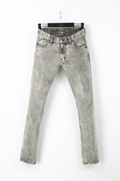 【予約品】 11oz オーガニックコットン ストレッチデニム タイトストレート ケミカルエコブリーチ / WHITE 【STRUM】 《1月下~2月上 入荷予定》