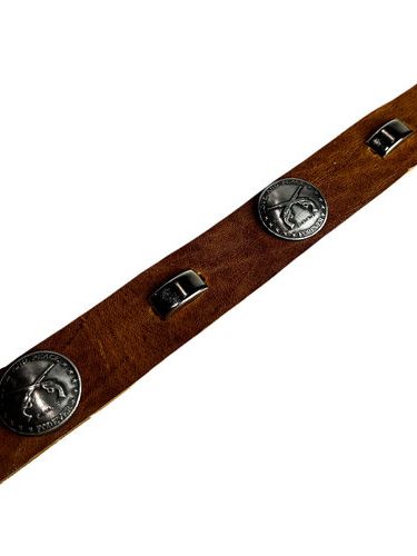 CONCHO LEATHER BELT / レザーベルト / キャメル