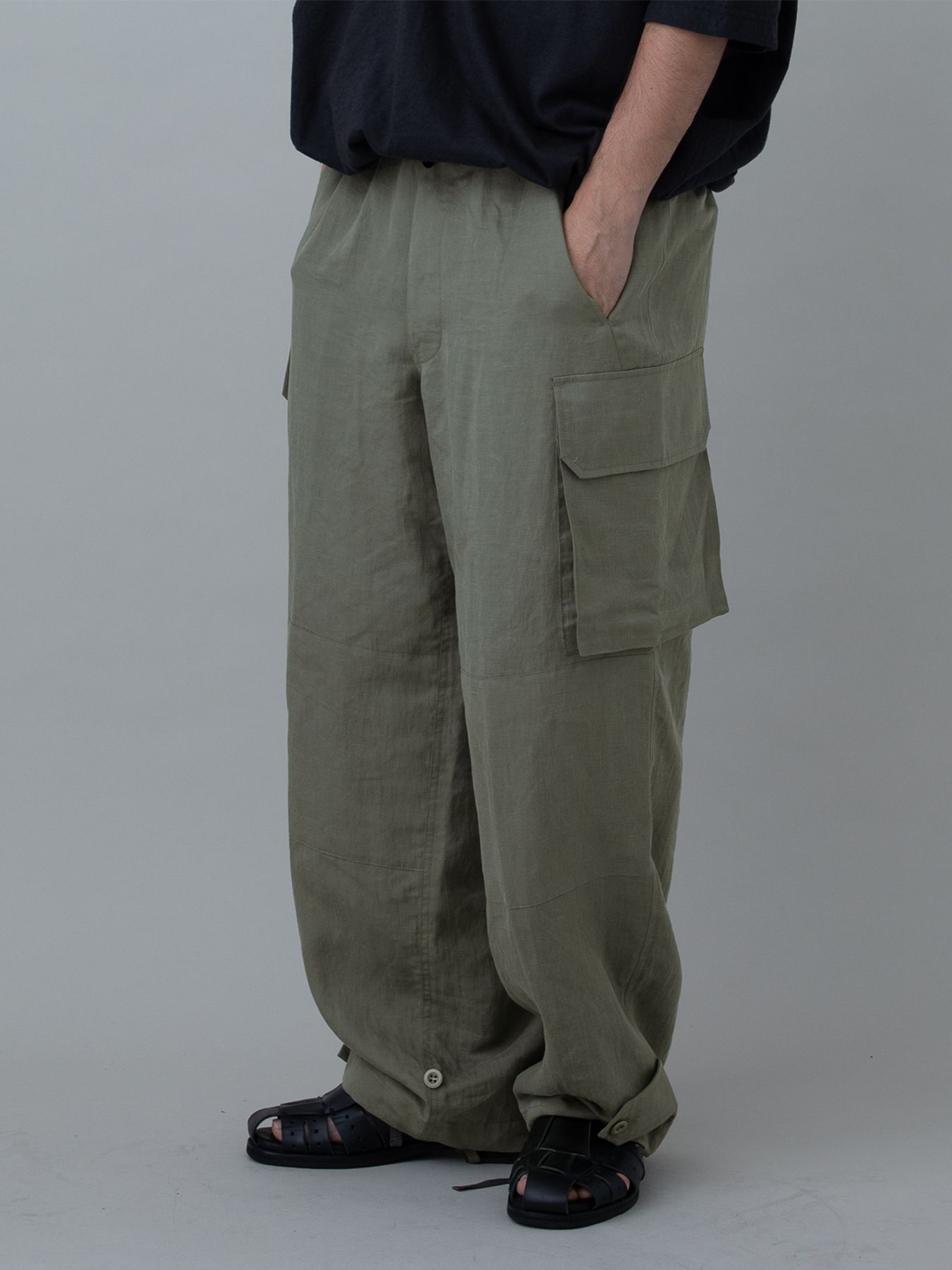 【予約品 10月26日(日) 締切】M47LINENCARGO / ミリタリーカーゴパンツ / moku.GRAY