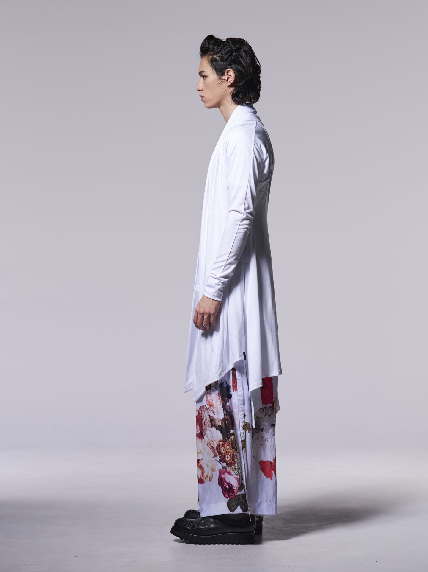 《予約品》 SharringWideTuckSlacks / ワイドタックスラックス / ホワイト・フローラ柄