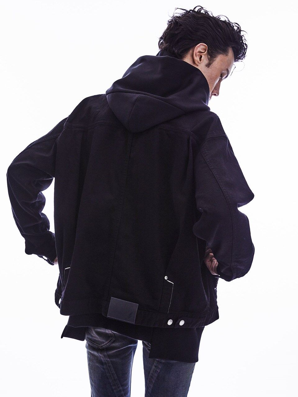 11oz Organic Cotton Stretch Denim Jacket / 11oz オーガニックコットン ストレッチデニム ジャケット / Jimmy / ブラック