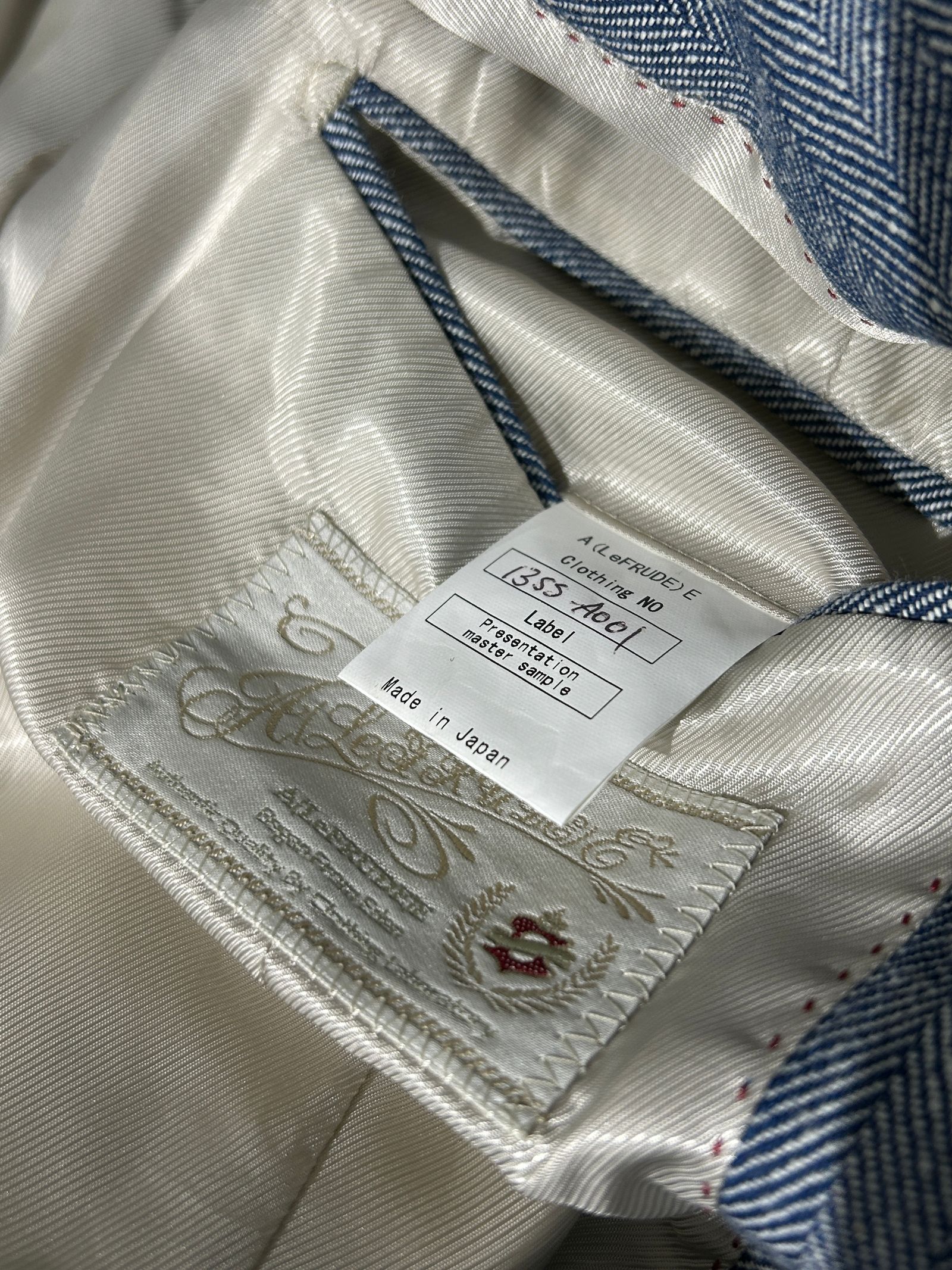 テーラーメイドジャケットつなぎ ヘリンボーン1点物 /アレフルード +CAPサービス