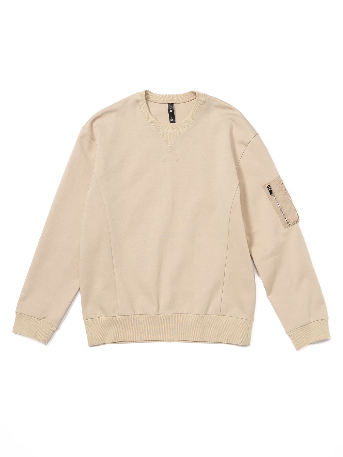 【予約品 9月23日(火) 締切】utility pocket sweatshirt / ユーティリティー ポケット スウェットシャツ / ライトベージュ