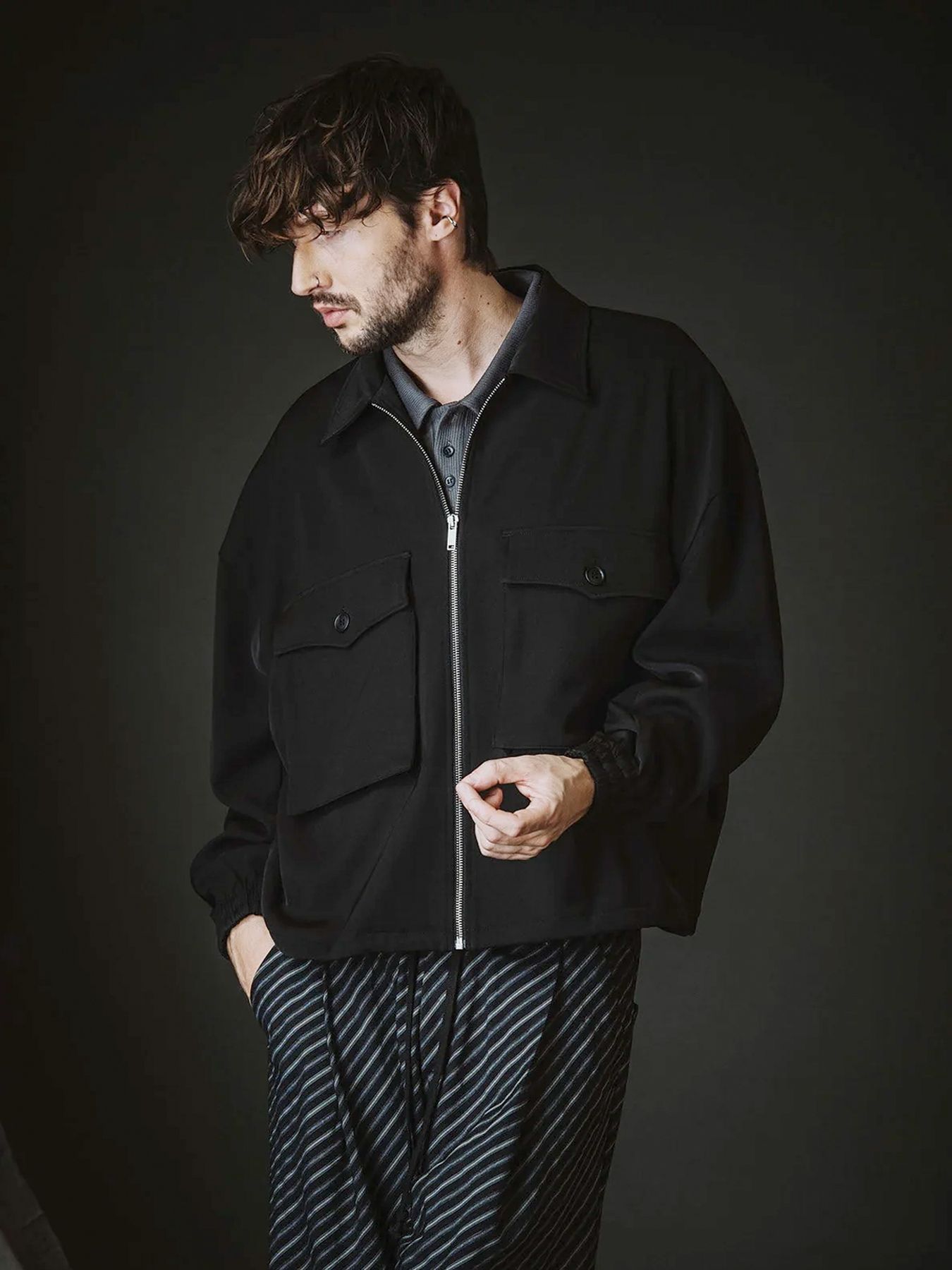 WポケットZIP-BLZ / ブラック【NO ID.】