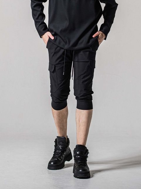 【予約品 】CARGO CROPPED PT / カーゴクロップド ジャージパンツ / ブラック