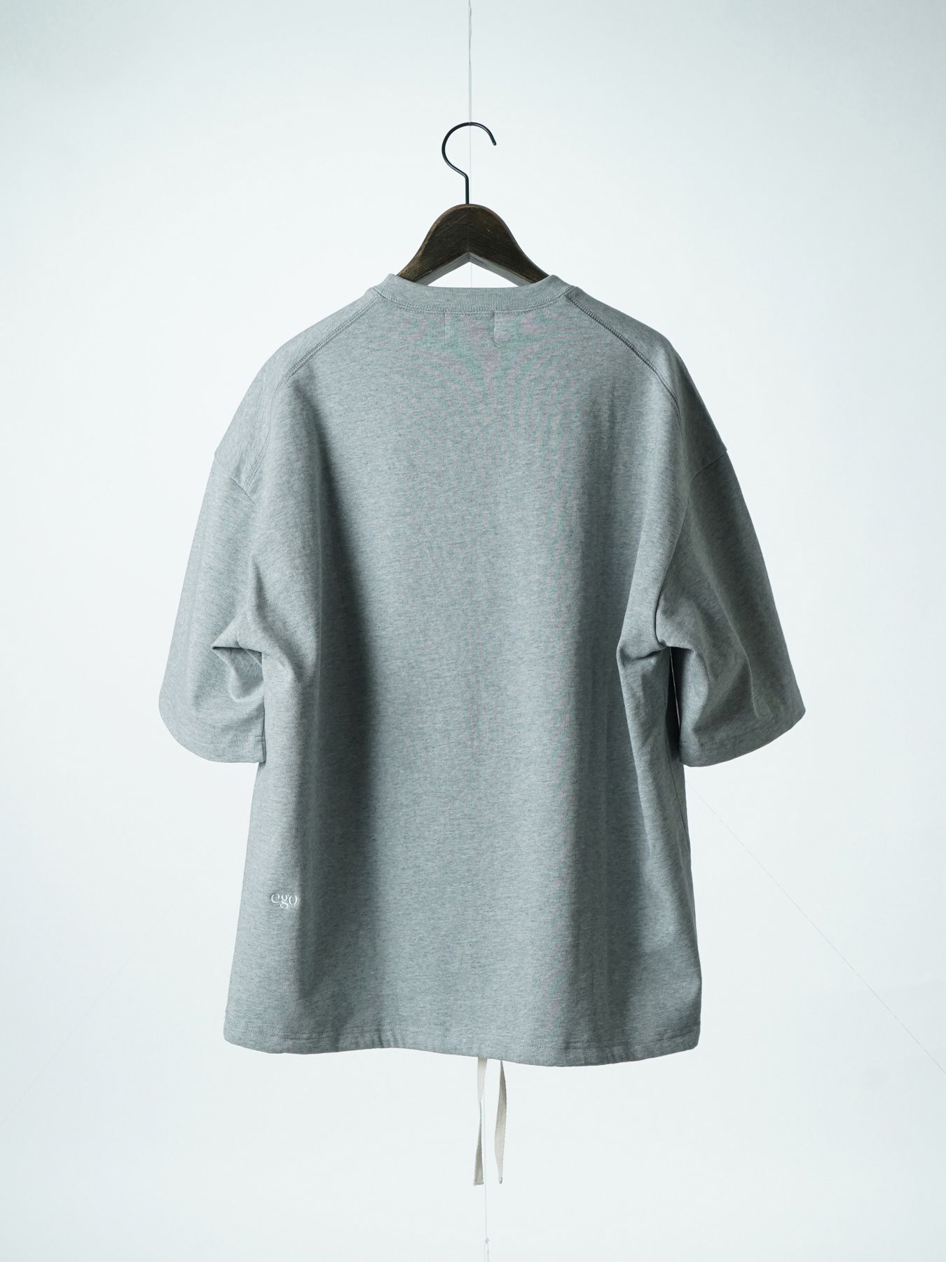 【予約品 2月1日(日) 締切】HEAVYJERSE spiky / ロゴ刺繍 Tシャツ / 杢グレー×グレー