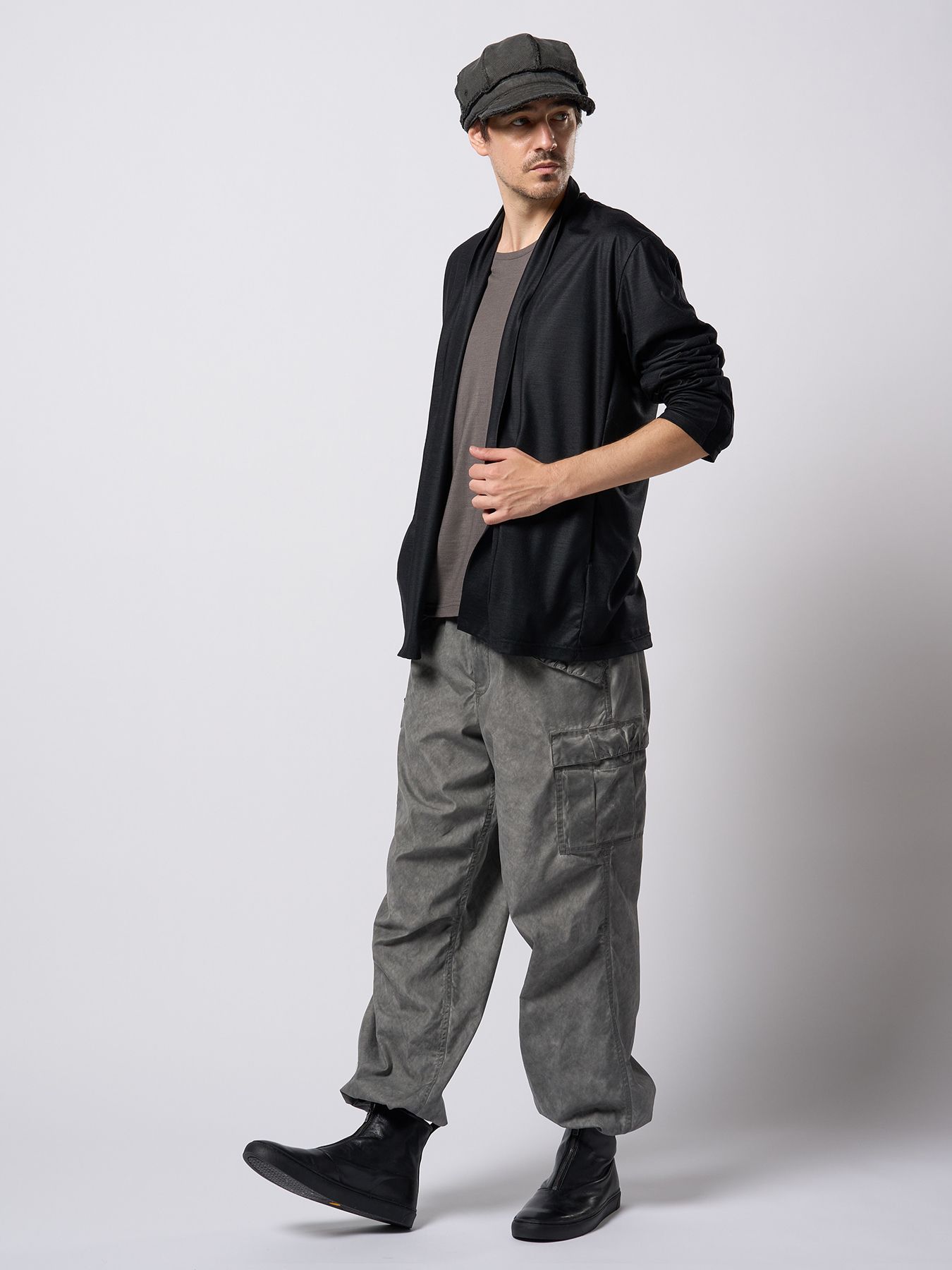 【予約品 9月23日(火) 締切】ex.comfy wool cardigan / エクスコンフィーウール カーディガン / ブラック