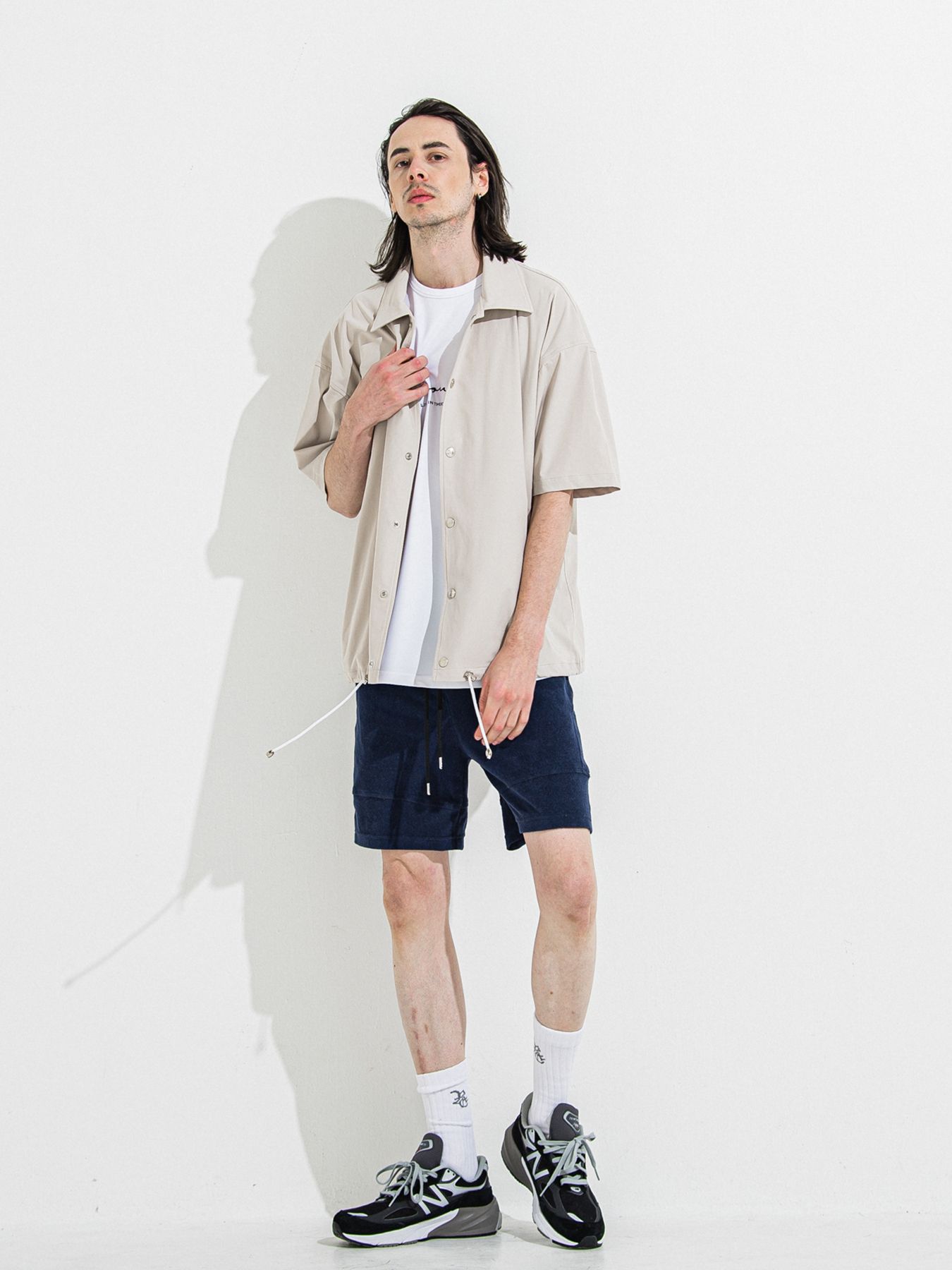 【予約品 】NYLON HALF COACH JACKET / グレージュ