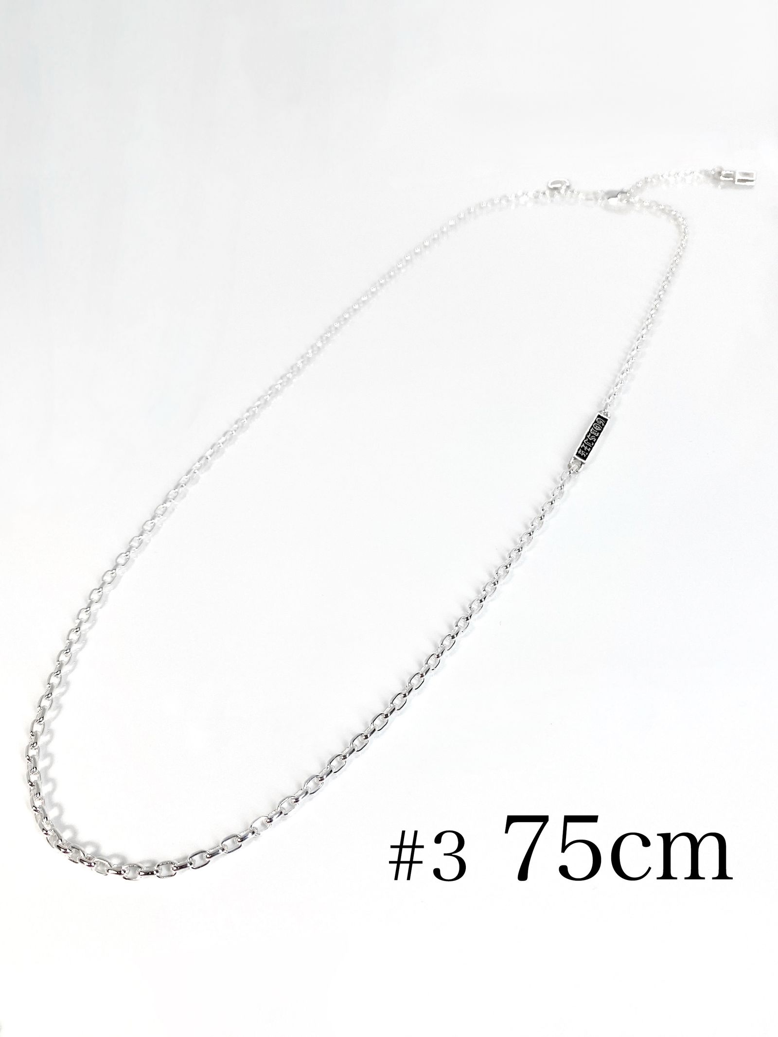 《受注生産》CHAIN NECKLACE #3 with GODSIZE® I.D. TAG 75 / ゴッドサイズ® #3 I.D.タグネックレスチェーン75 / 注文から2～3週間後入荷予定
