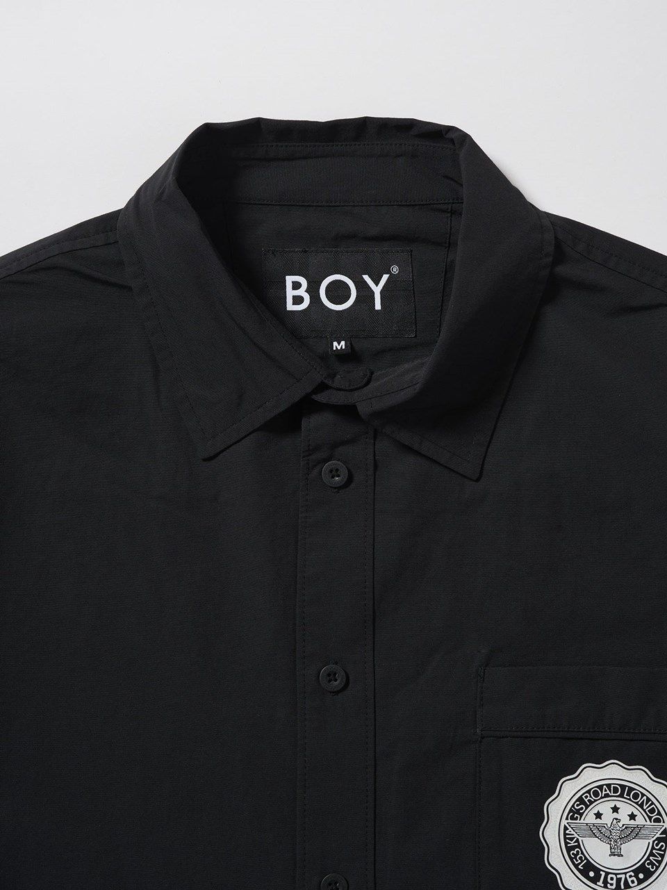 BOY LONDON SIDE LOGO Nylon Shirt / シャツ / ブラック