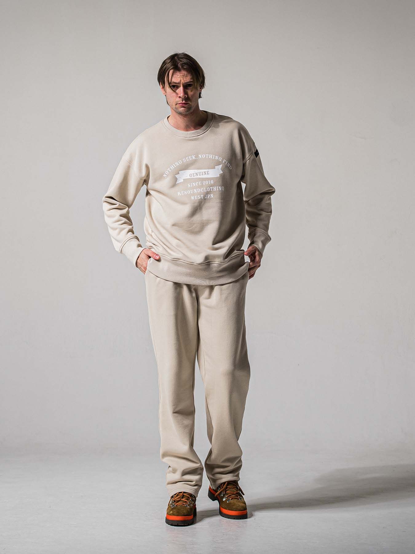 【予約品 11月16日(日) 締切】HF URAKE WIDE TUCK PANTS / 裏毛 セミワイドシルエット ワンタック イージーパンツ / グレージュ