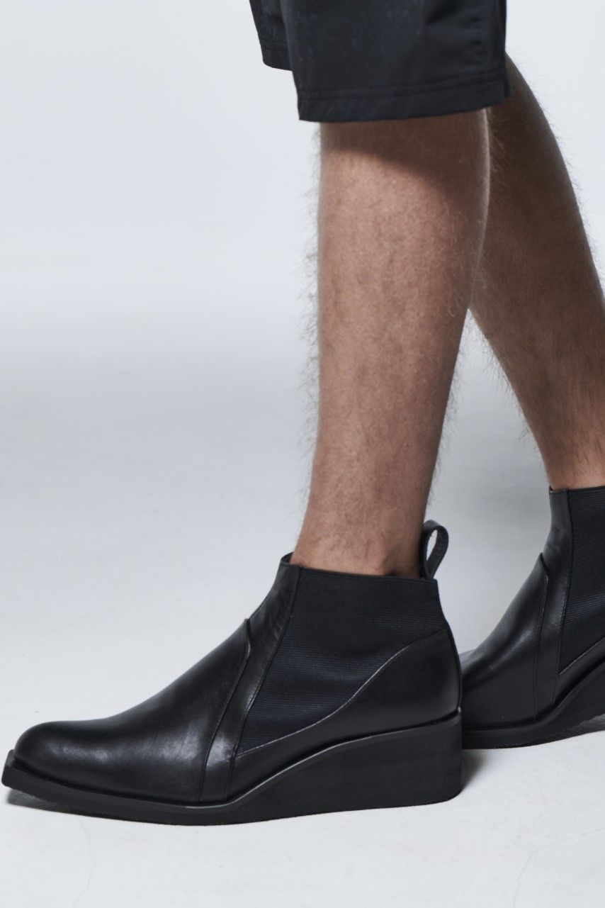 《予約品》 SideGoreHeelBoots / ブラック 【kiryuyrik】 2023年4月以降入荷予定