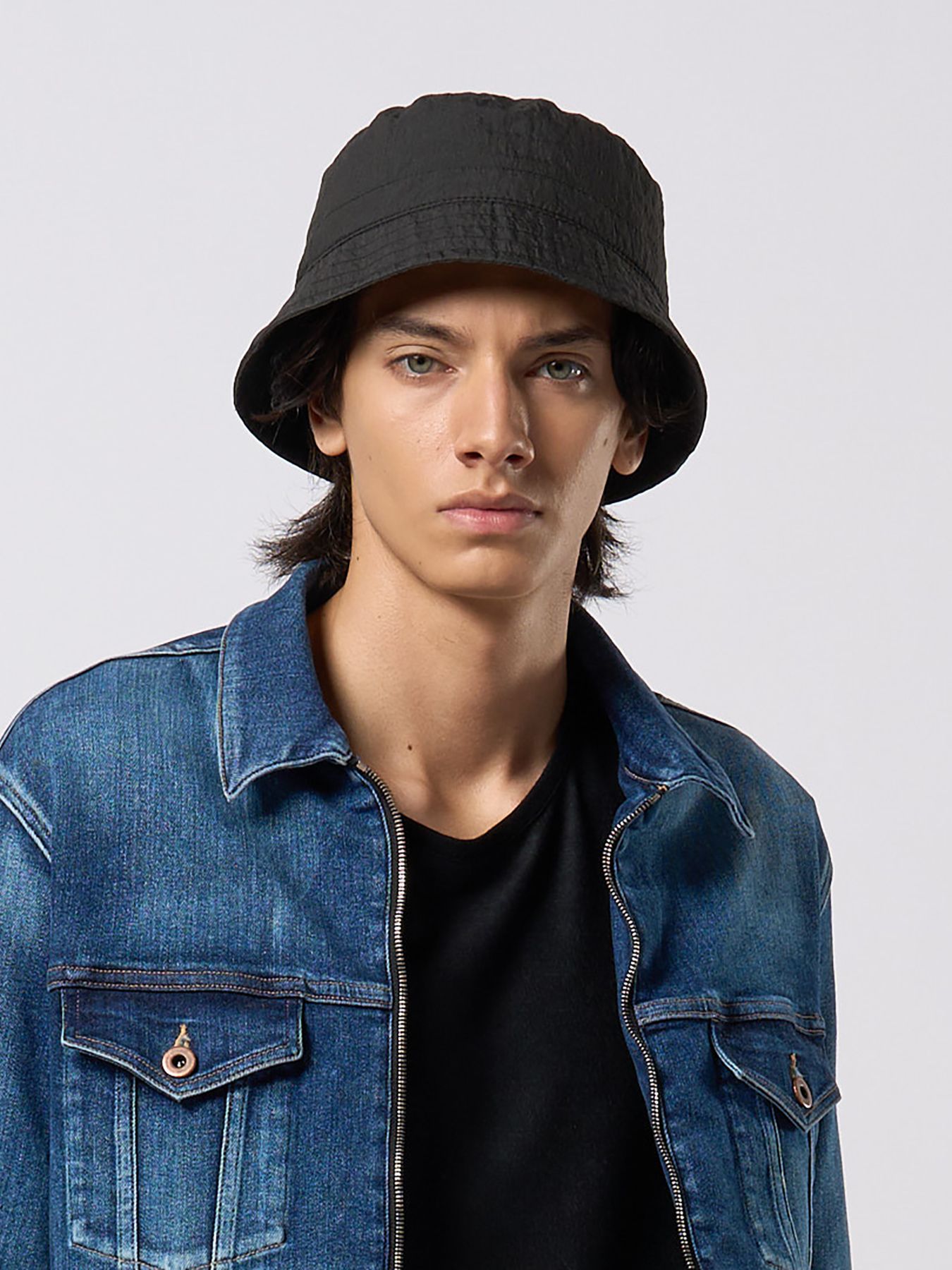 【予約品 9月23日(火) 締切】solid bucket hat / ソリッド バケットハット / チャコールブラック