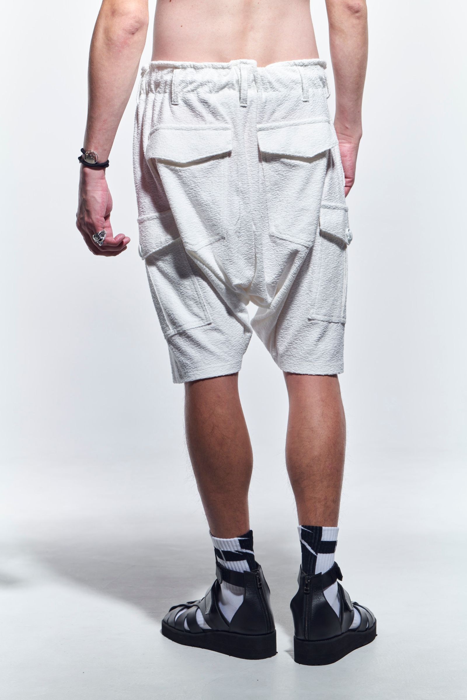 《予約品》 SaruelHalfPants サルエルパンツ PileJersey / White 【kiryuyrik】 5月入荷予定