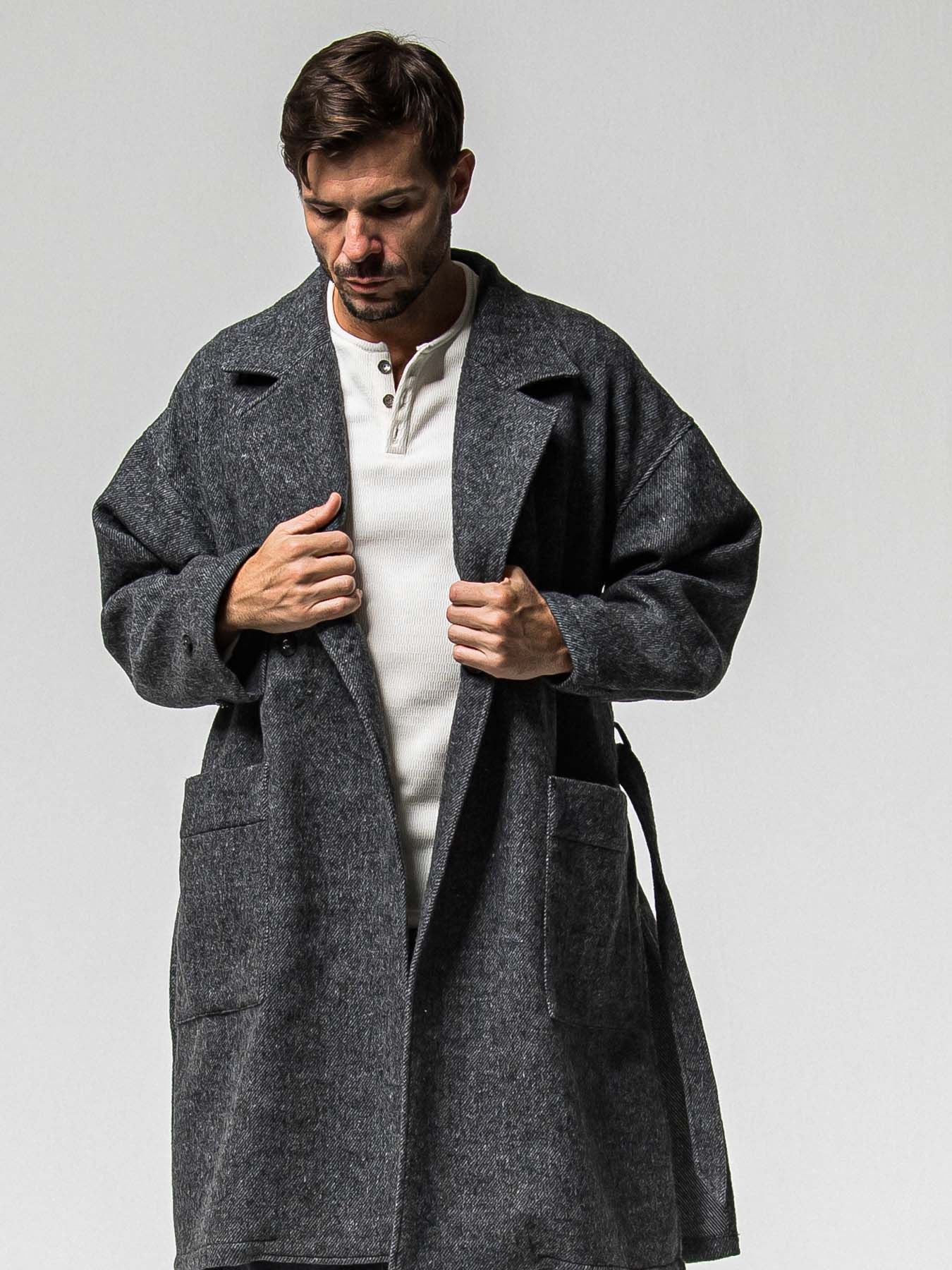 【予約品 】GOWN OVER COAT / ガウンオーバーコート / グレー