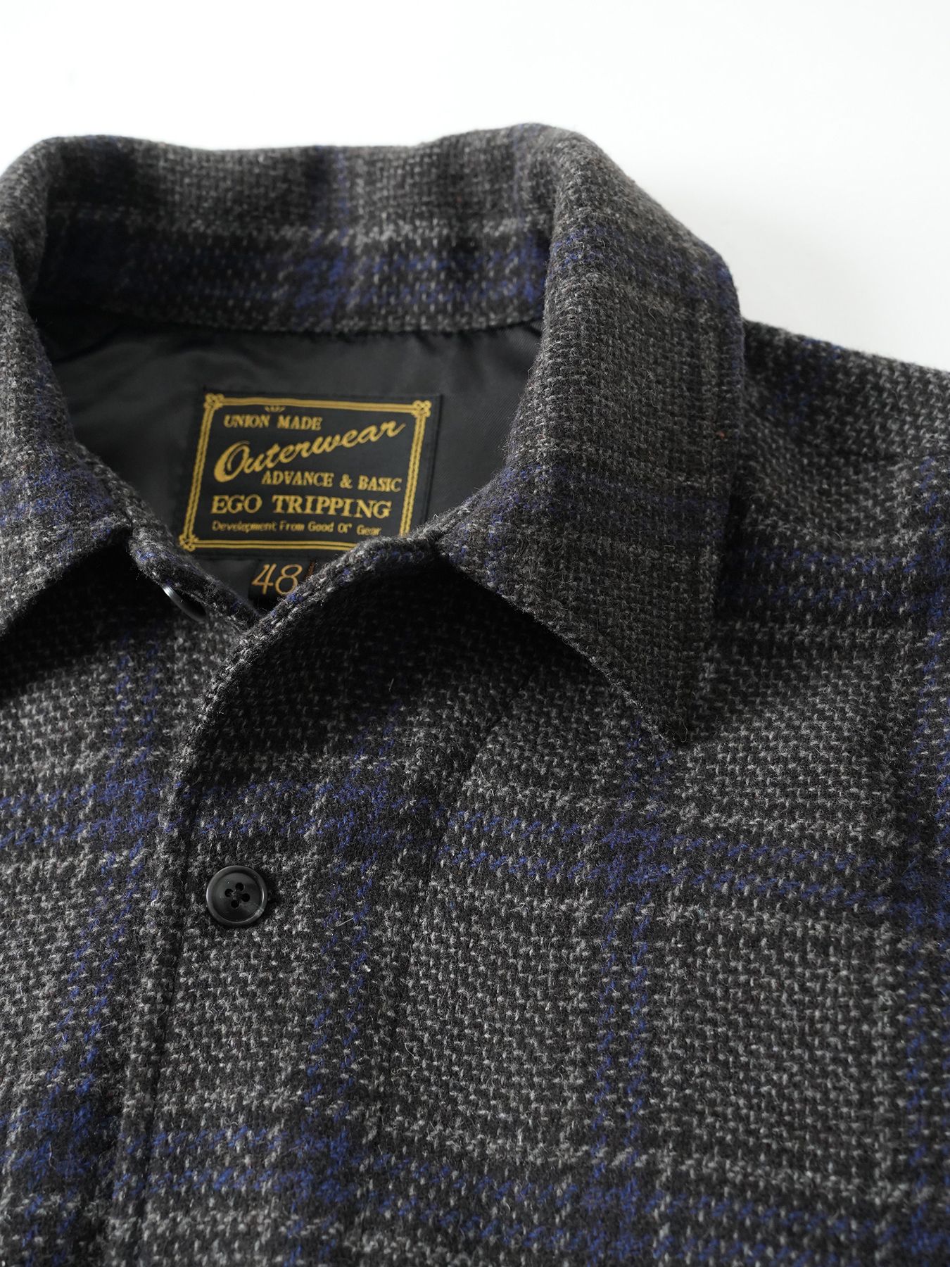 【予約品 5月6日(水) 締切】WOOLCHECK-SPORTJACKET / ヴィンテージシャツジャケット / ネイビー系