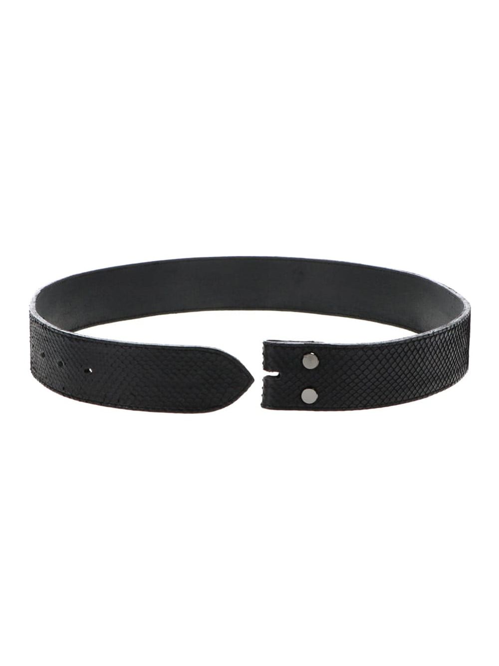 【予約品 7月13日(日) 締切】Python Leather Belt / 単品ベルト  / ブラック