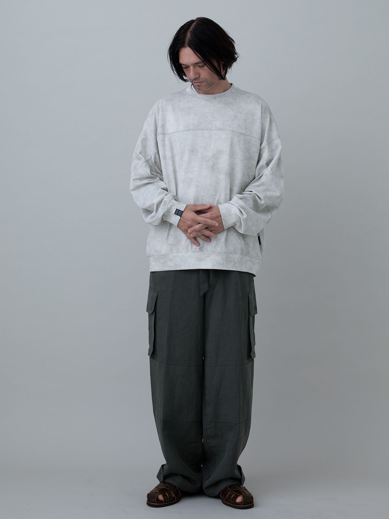 【予約品 10月26日(日) 締切】SWITCHCUT / バイオストーンウォッシュ加工 カットソー / GRAY