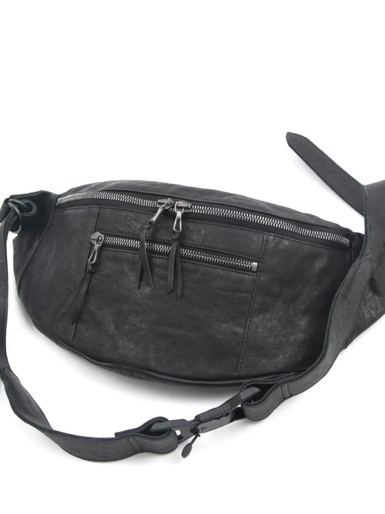 Pit Vegetable Full Tanned Shrinked Horsehide Body Bag / フルタンニン ピット鞣し シュリンク ホース ハイド ボディー バッグ / HIGH THROTTLE / ブラック