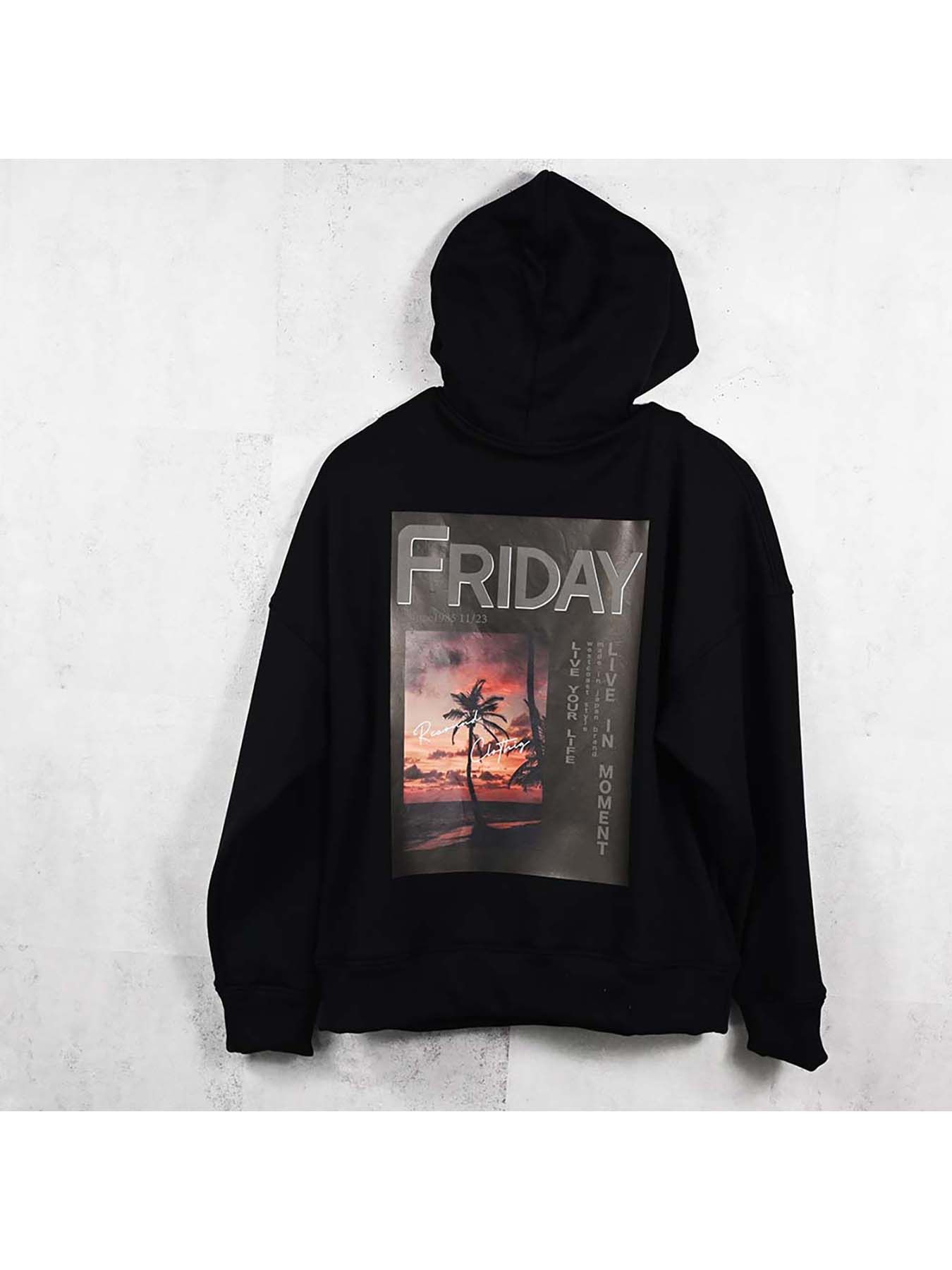 【予約品 8月31日(日) 締切】FRIDAY OLD COVER VEROURS FLEECE HOODIE / FRIDAYコラボ オールドカバー ベロアフリース フーディ / ブラック