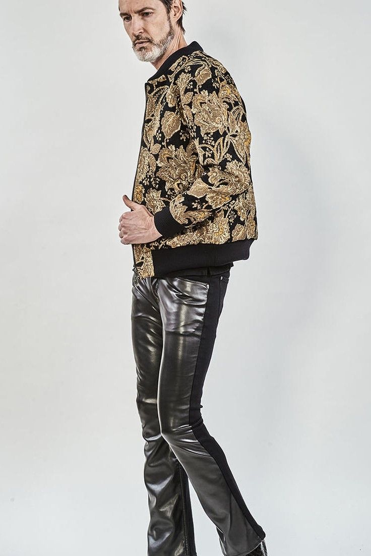 Royal Leather Changing Stretch boot cut Pants / BLACK 【ys Yuji SUGENO】