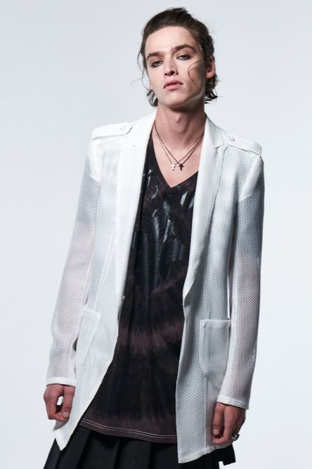 《予約品》 UnconPeackedJacket / ホワイト 【kiryuyrik】 2023年5月以降入荷予定