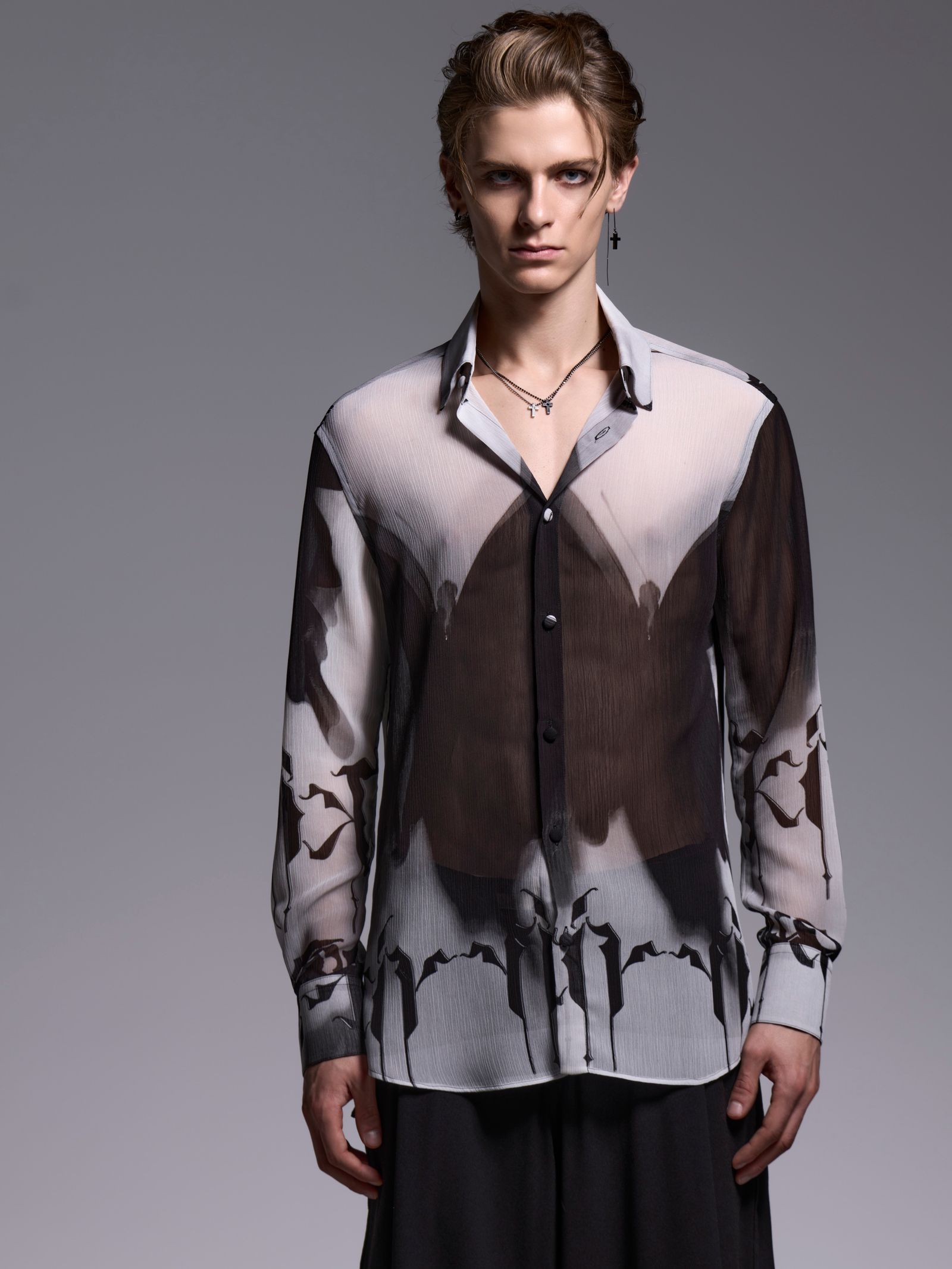 【予約品 1月4日(日) 締切】Shirt / シャツ / ブラック&グレー