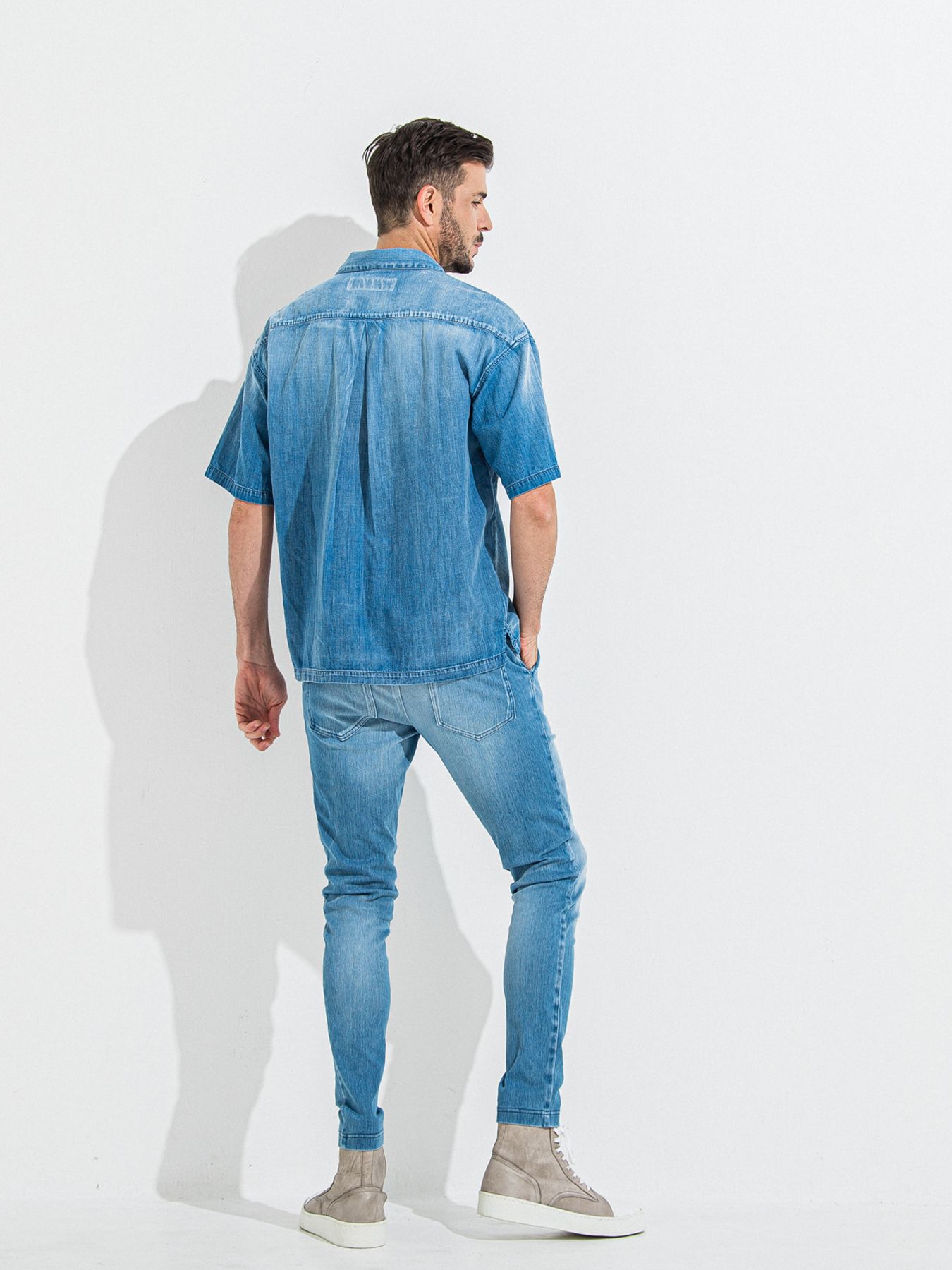 【予約品】ZACK HALF DENIM SHIRT / ザックハーフスリーブスリーブデニムシャツ / ライトインディゴ