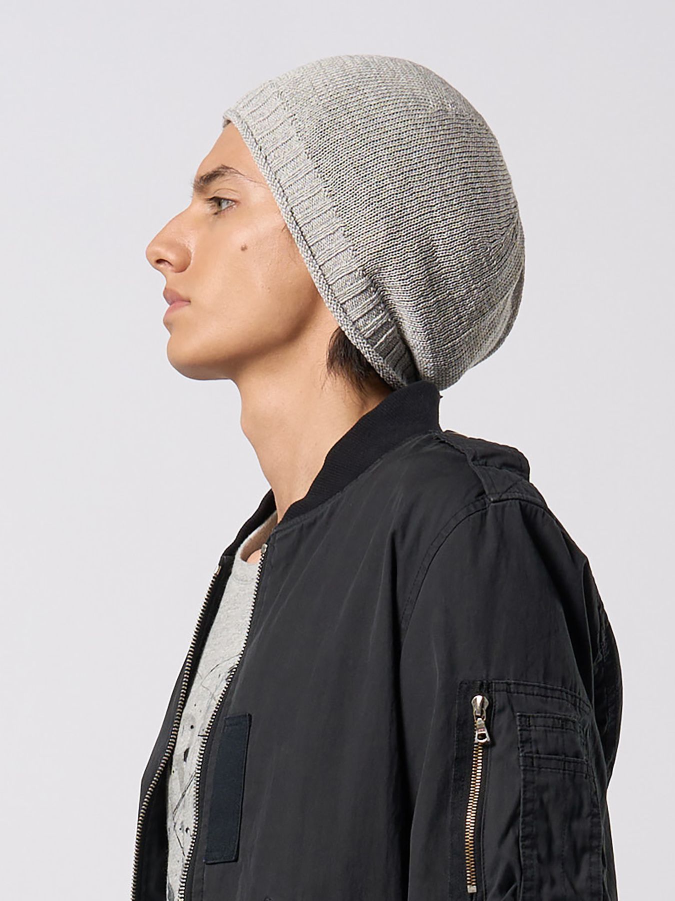 【予約品 9月23日(火) 締切】GIMA roll beanie / 擬麻 ロールビーニー / ライトグレー