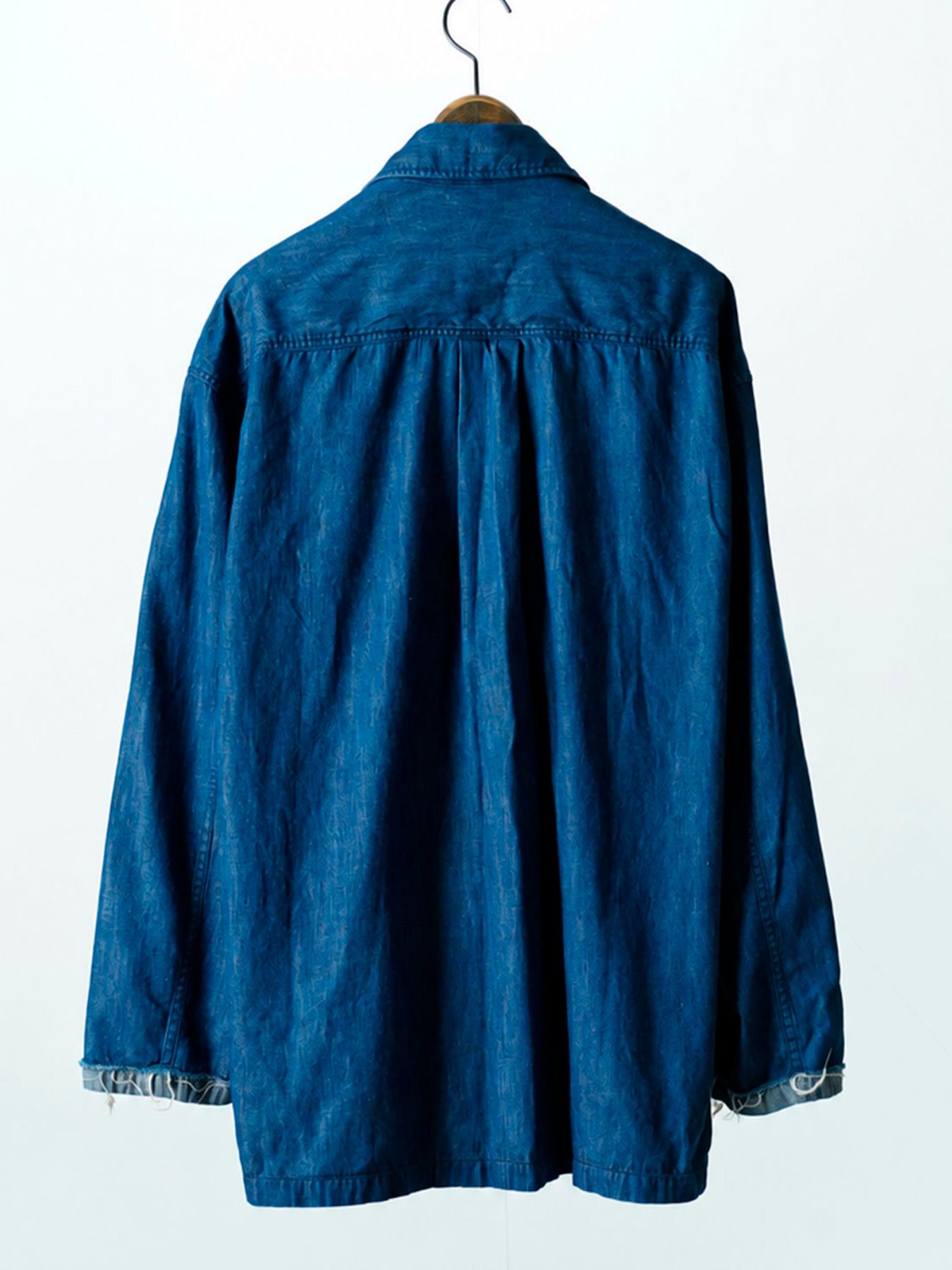 【予約品 11月9日(月) 締切】MILITARYSHIRT Denim / デニムミリタリーシャツ / インディゴ×ネイビーステッチ