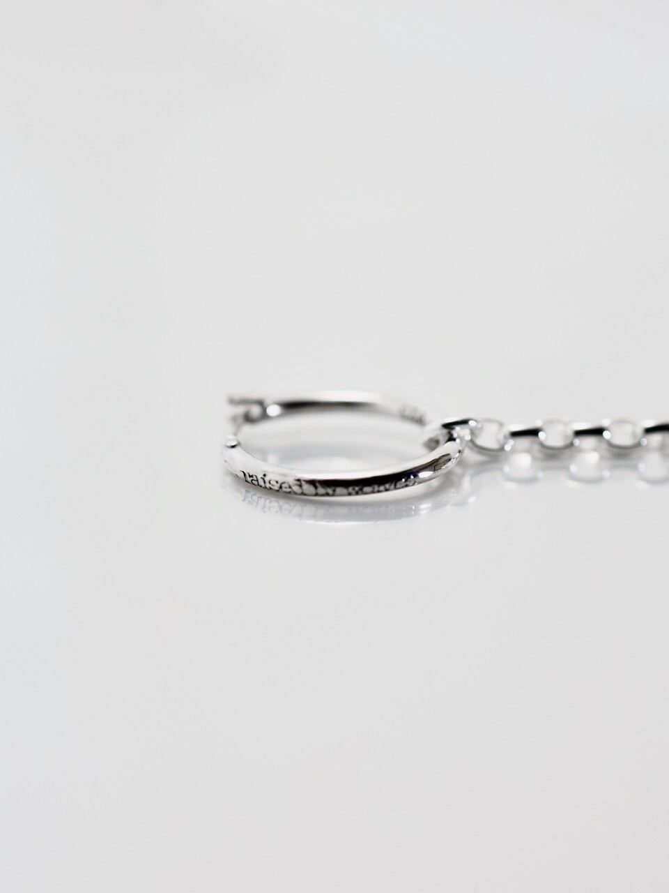 《受注生産》 THIN HOOP rbw with 2c CROSS / シンフープピアス レイズド バイ ウルヴス ウィズ 2cクロス 【注文から2～3週間後入荷】