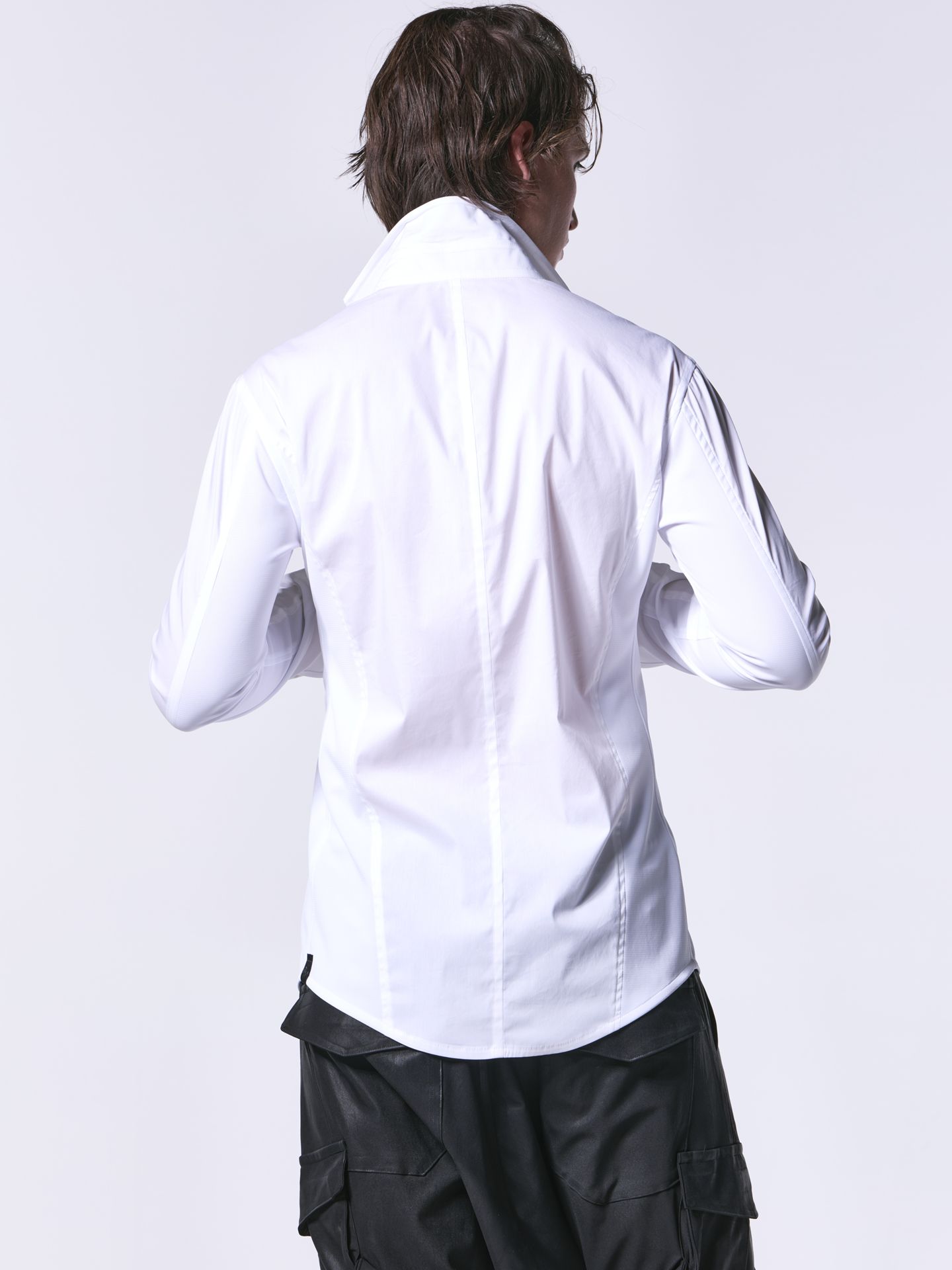 《予約品》 StandCollarSideRibShirt / スタンドカラーサイドリブシャツ / ホワイト