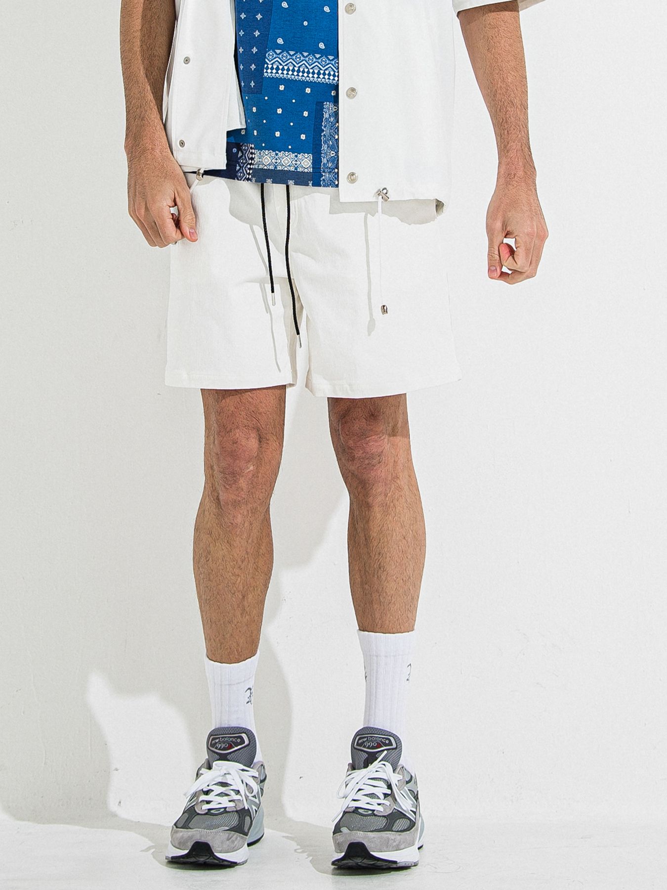 【予約品】DENIM JERSEY SHORTS / デニムジャージショーツ / ホワイト