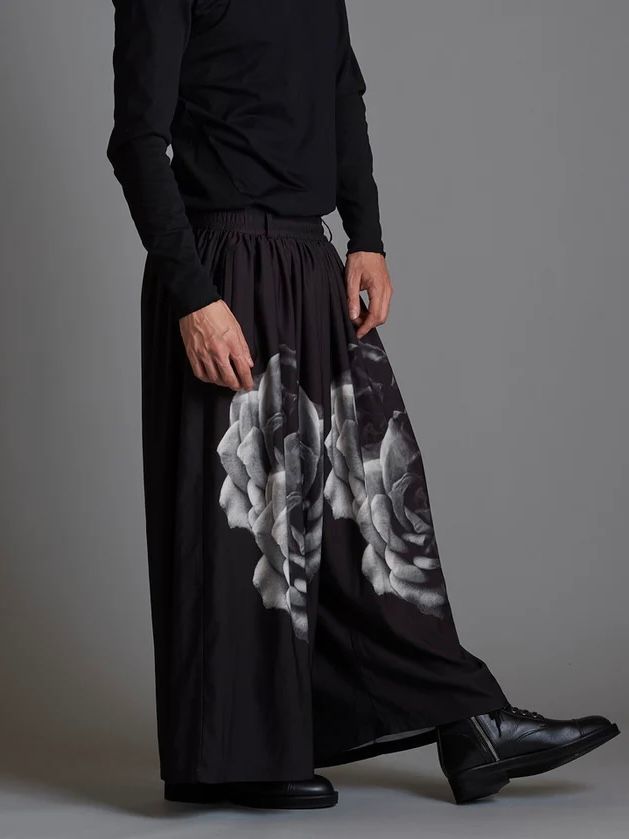 ギャザーバギートラウザーズ 薔薇 455006-022P 【NOID.】