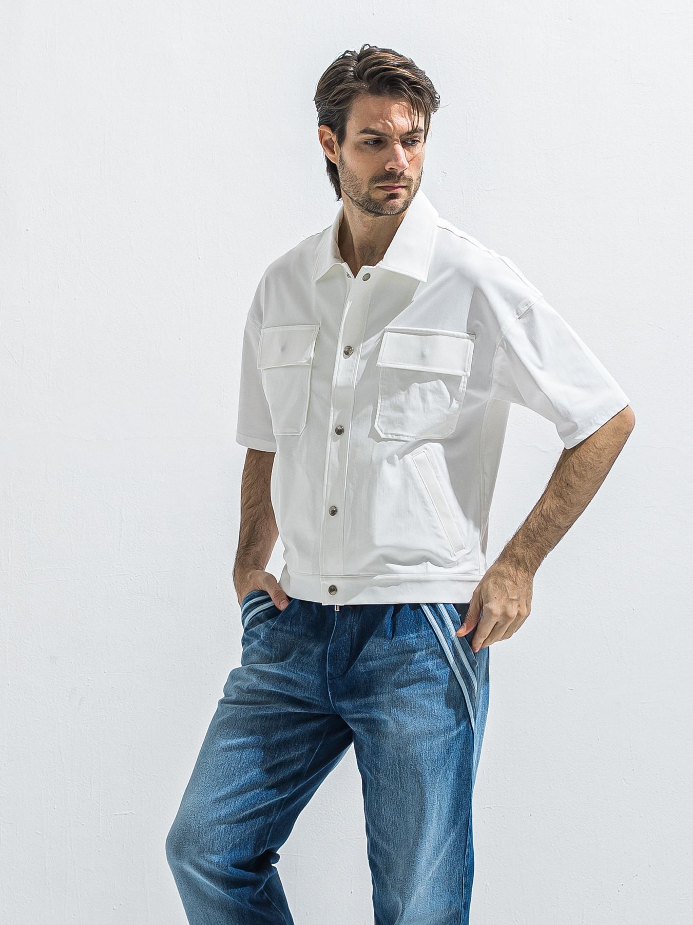 【予約品 2月15日(日) 18:00 締切】CPO HALE SHIRTS JK / CPOハーフスリーブジャケット / ホワイト