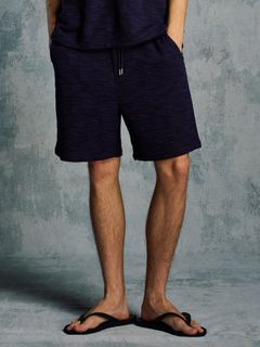 【予約品 1月25日(日) 締切】muta × wjk collection：knit jacquard relax shorts / ニットジャガード リラックスショーツ / ネイビー