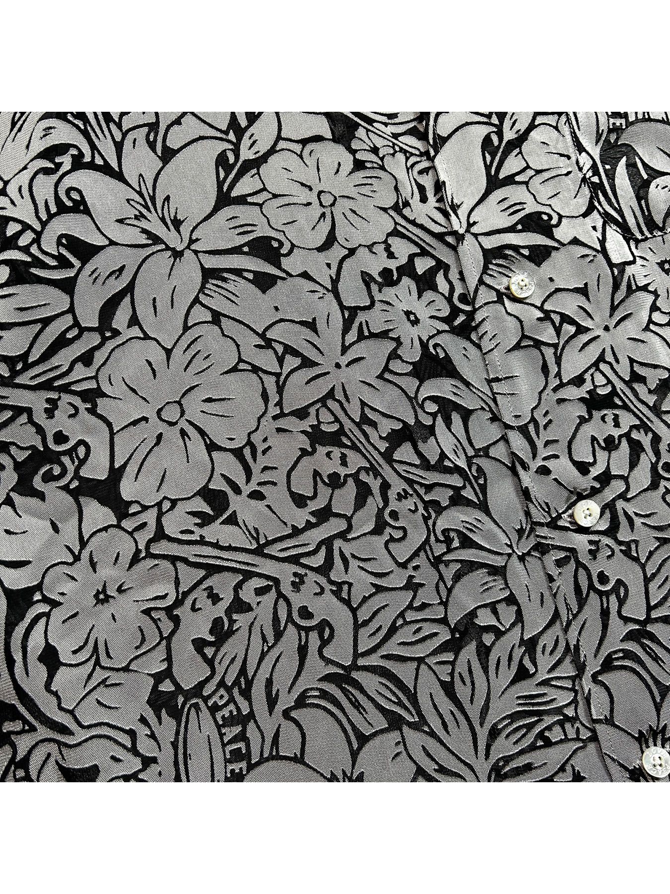 【予約品 8月10日(日) 締切 】FLOWER OPAL SHIRT / フラワーオパール シャツ / グレー