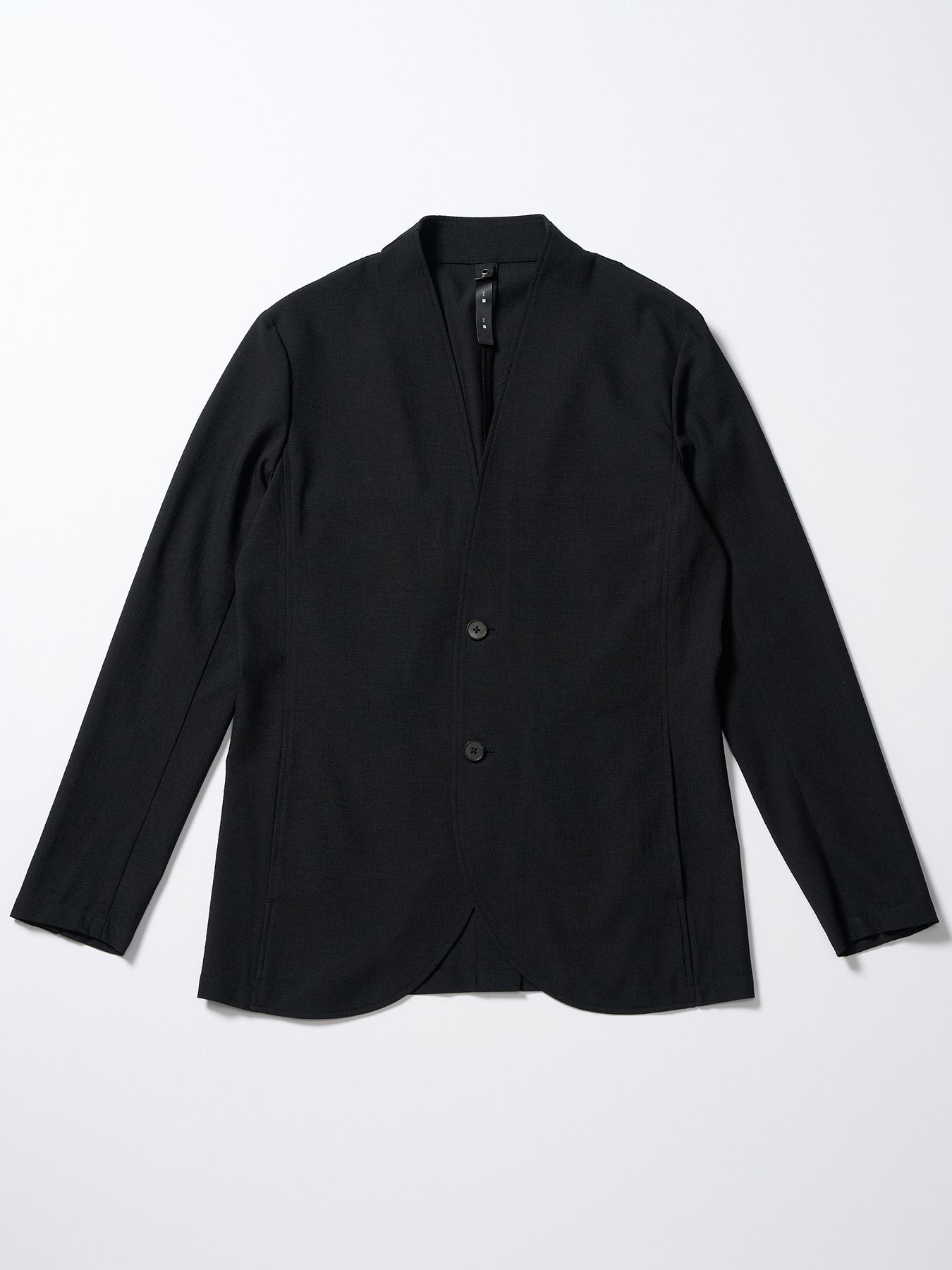 【予約品 1月25日(日) 締切】solid collar single jacket / ソリッドカラー シングル ジャケット / ブラック